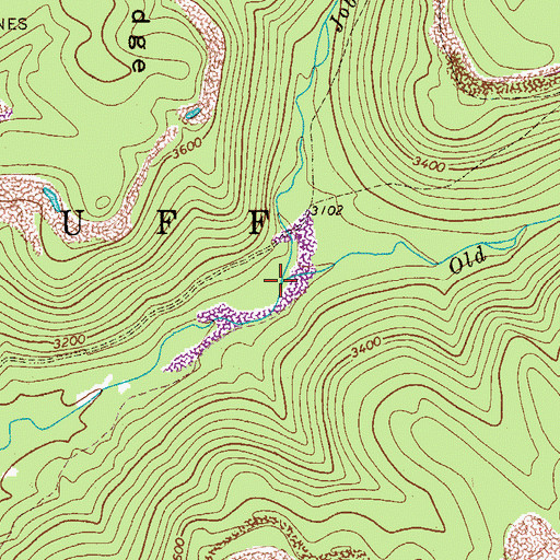 Topographic Map of Job Knob Branch, WV