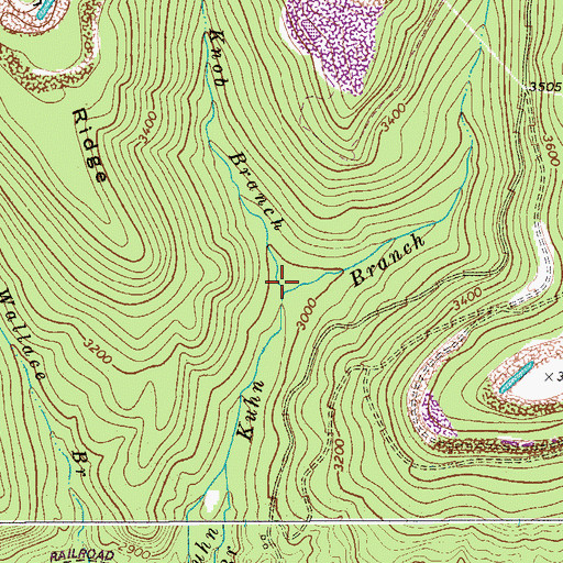 Topographic Map of Joe Knob Branch, WV