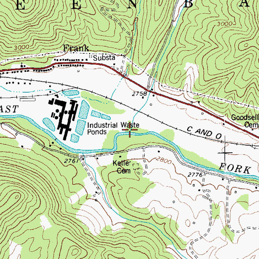 Topographic Map of Johns Run, WV