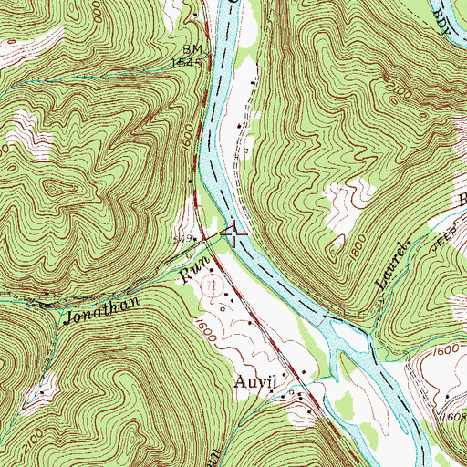 Topographic Map of Jonathan Run, WV