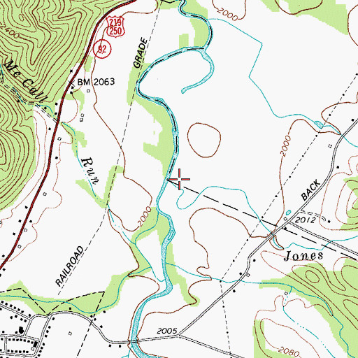 Topographic Map of Jones Run, WV