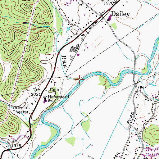 Topographic Map of Jones Run, WV