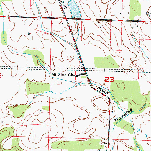 Topographic Map of New Mount Zion African Methodist Episcopal Church Number 1, AL