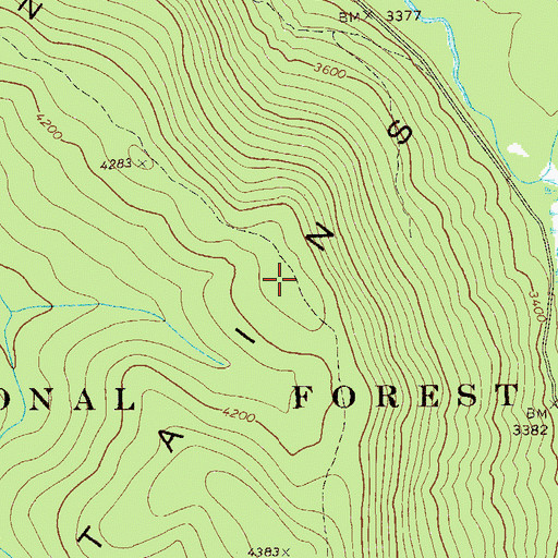 Topographic Map of Kennison Mountains, WV