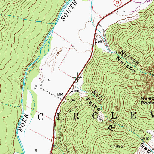 Topographic Map of Kile Run, WV