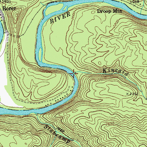 Topographic Map of Kincaid Run, WV