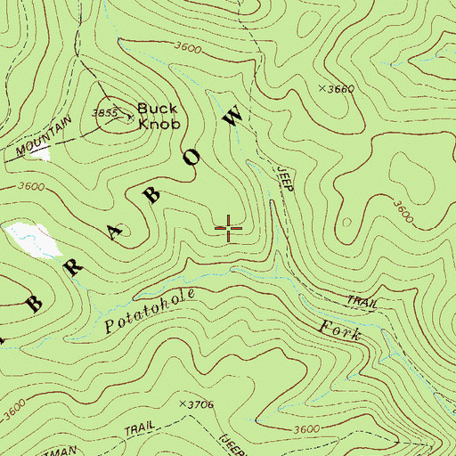 Topographic Map of Kumbrabow State Forest, WV
