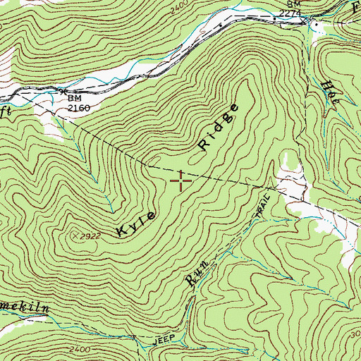 Topographic Map of Kyle Ridge, WV