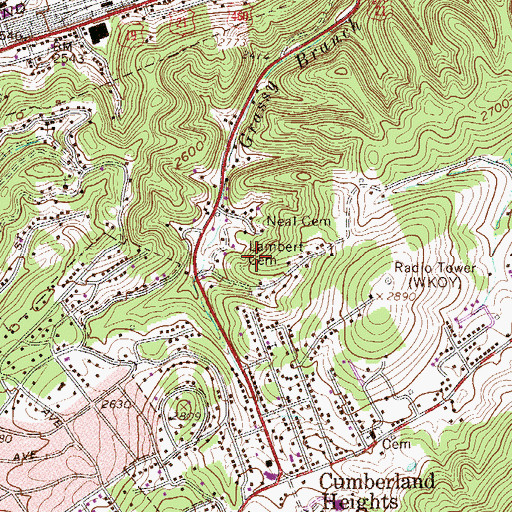 Topographic Map of Lambert Cemetery, WV