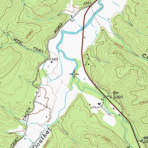 Topographic Map of Laurel Creek, WV