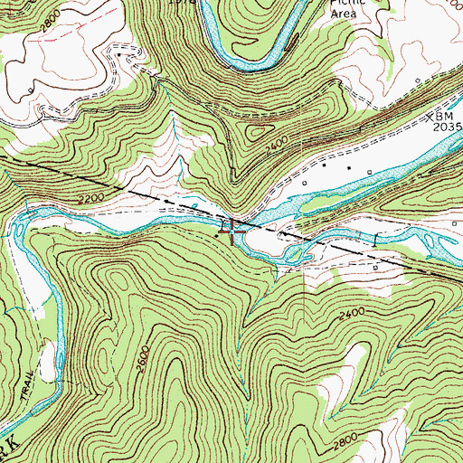 Topographic Map of Laurel Fork, WV
