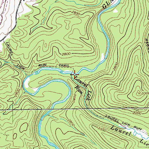 Topographic Map of Laurel Lick Run, WV