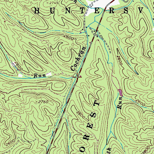 Topographic Map of Laurel Run, WV