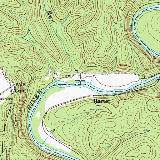 Topographic Map of Laurel Run, WV
