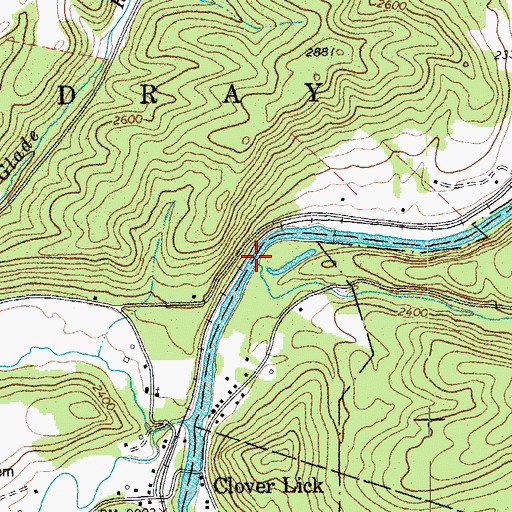 Topographic Map of Laurel Run, WV