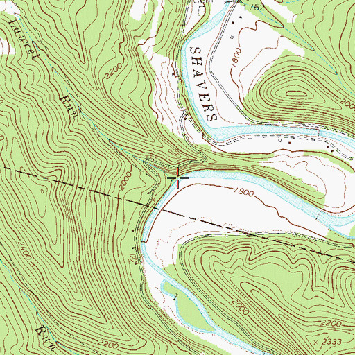 Topographic Map of Laurel Run, WV