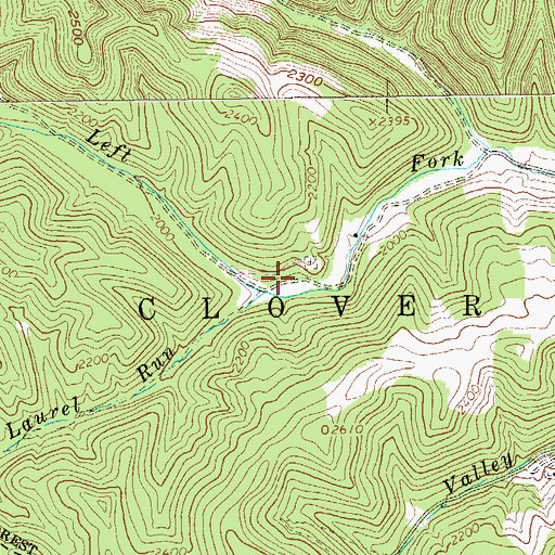 Topographic Map of Laurel Run, WV