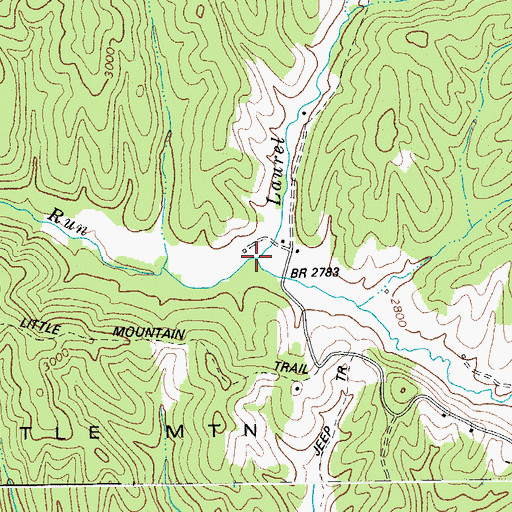 Topographic Map of Laurel Run, WV