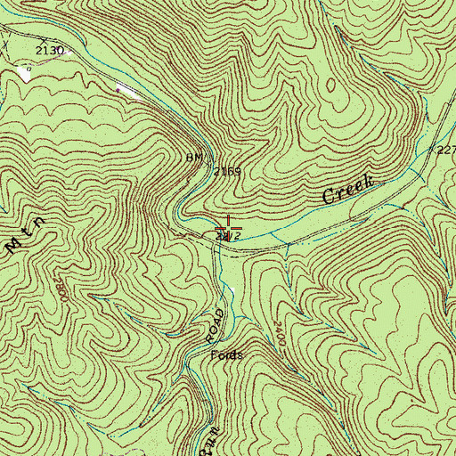 Topographic Map of Laurel Run, WV