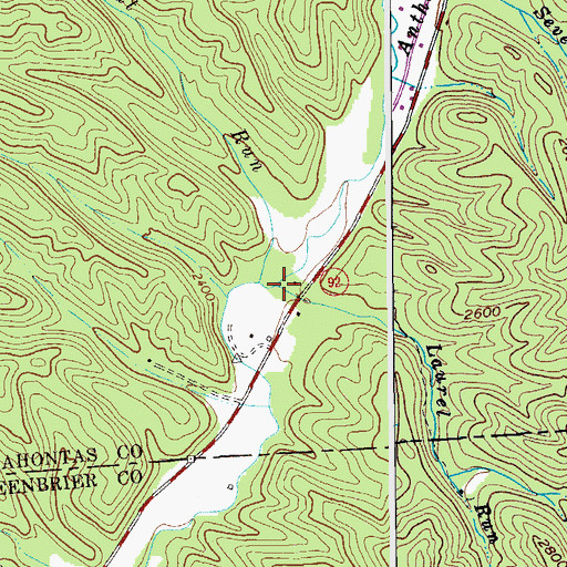 Topographic Map of Laurel Run, WV