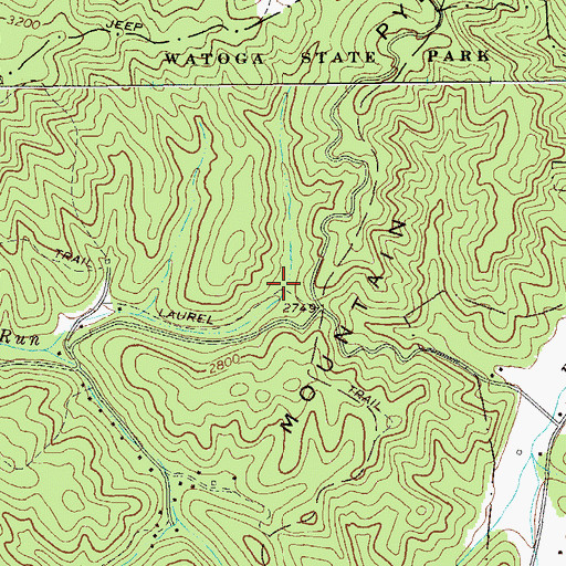 Topographic Map of Laurel Trail, WV