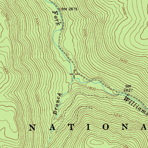 Topographic Map of Laurelly Branch, WV