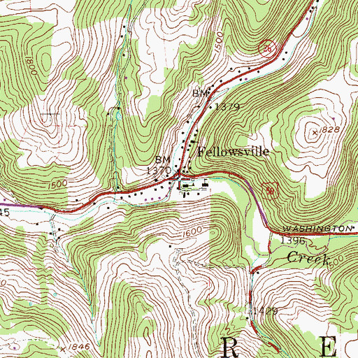 Topographic Map of Left Fork Little Sandy Creek, WV