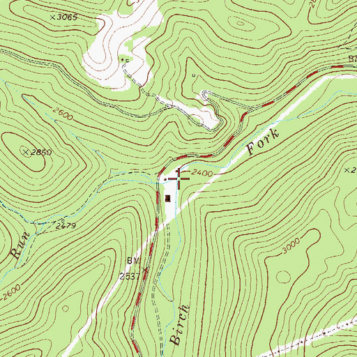 Topographic Map of Light Run, WV