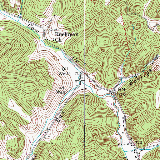 Topographic Map of Limestone Run, WV
