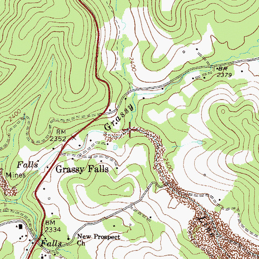 Topographic Map of Line Laurel Creek, WV