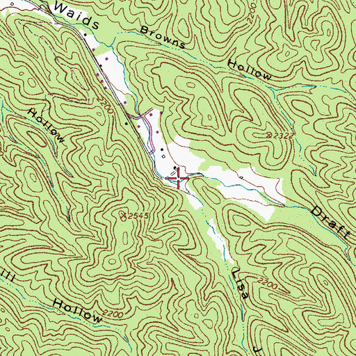 Topographic Map of Lisa Jane Hollow, WV