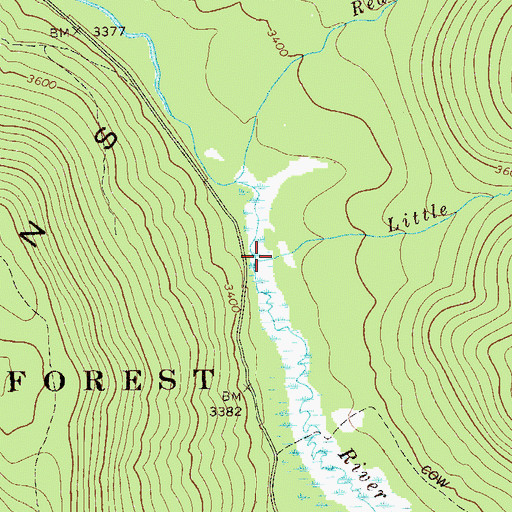 Topographic Map of Little Branch, WV