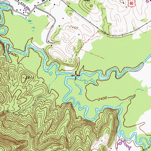 Topographic Map of Little Clear Creek, WV