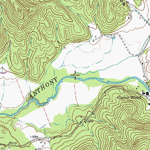 Topographic Map of Little Creek, WV