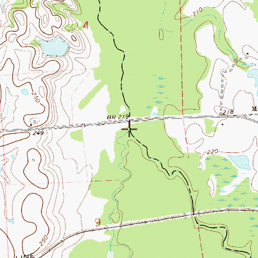 Topographic Map of Panther Creek, AL