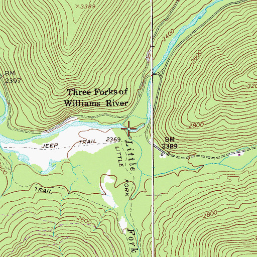 Topographic Map of Little Fork, WV
