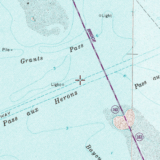 Topographic Map of Pass aux Herons, AL