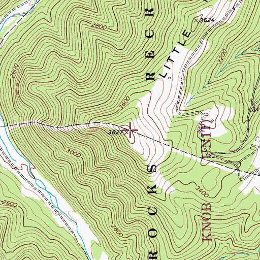 Topographic Map of Little Mountain, WV