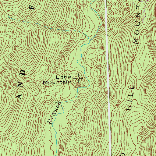 Topographic Map of Little Mountain, WV