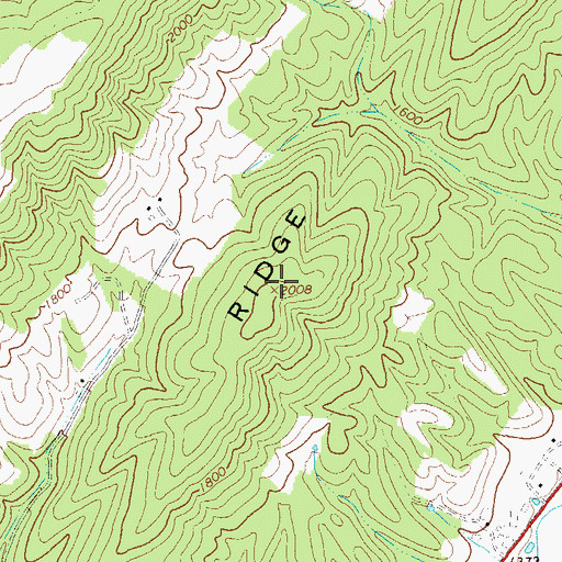 Topographic Map of Little Ridge, WV