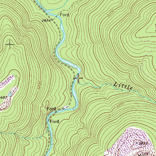 Topographic Map of Little Rocky Run, WV