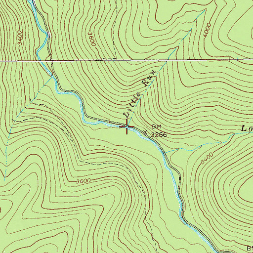 Topographic Map of Little Run, WV