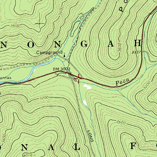 Topographic Map of Long Run, WV