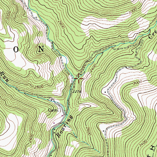 Topographic Map of Long Run, WV