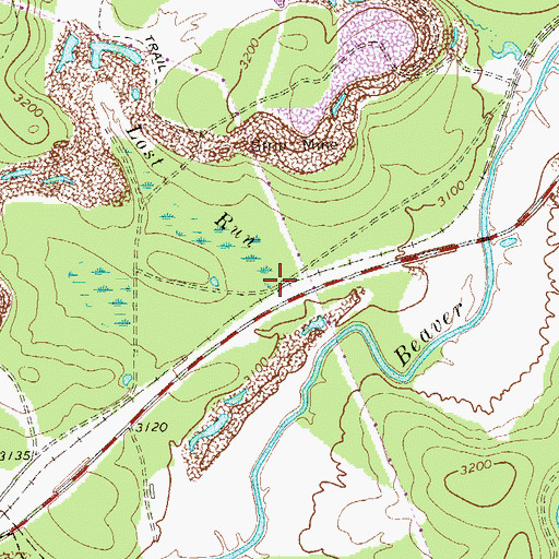 Topographic Map of Lost Run, WV