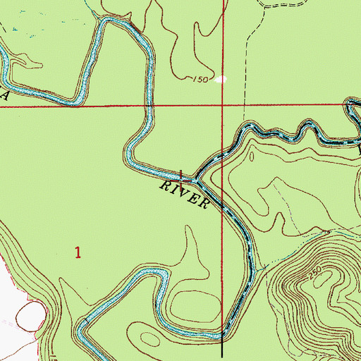 Topographic Map of Pigeon Creek, AL