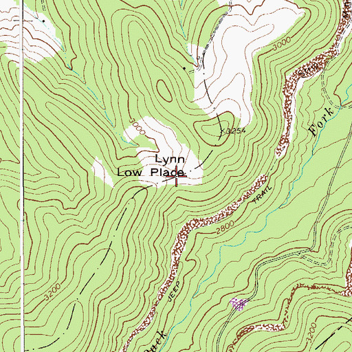 Topographic Map of Lynn Low Place, WV