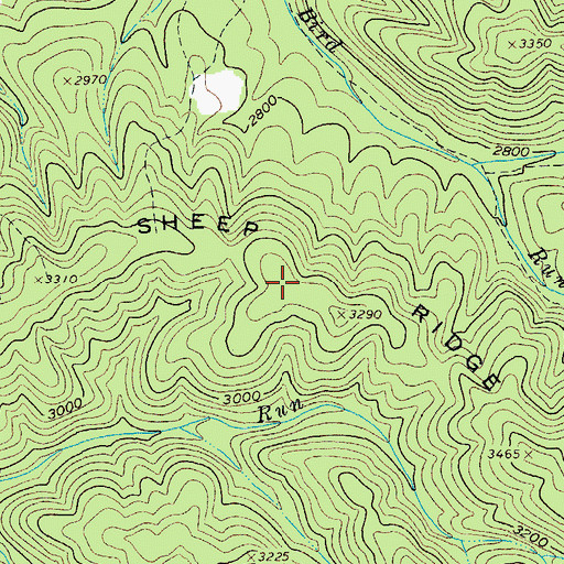 Topographic Map of Mad Sheep Ridge, WV