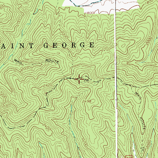 Topographic Map of Pheasant Mountain Trail, WV