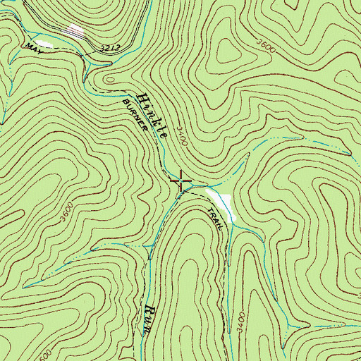 Topographic Map of Hinkle Run Trail, WV